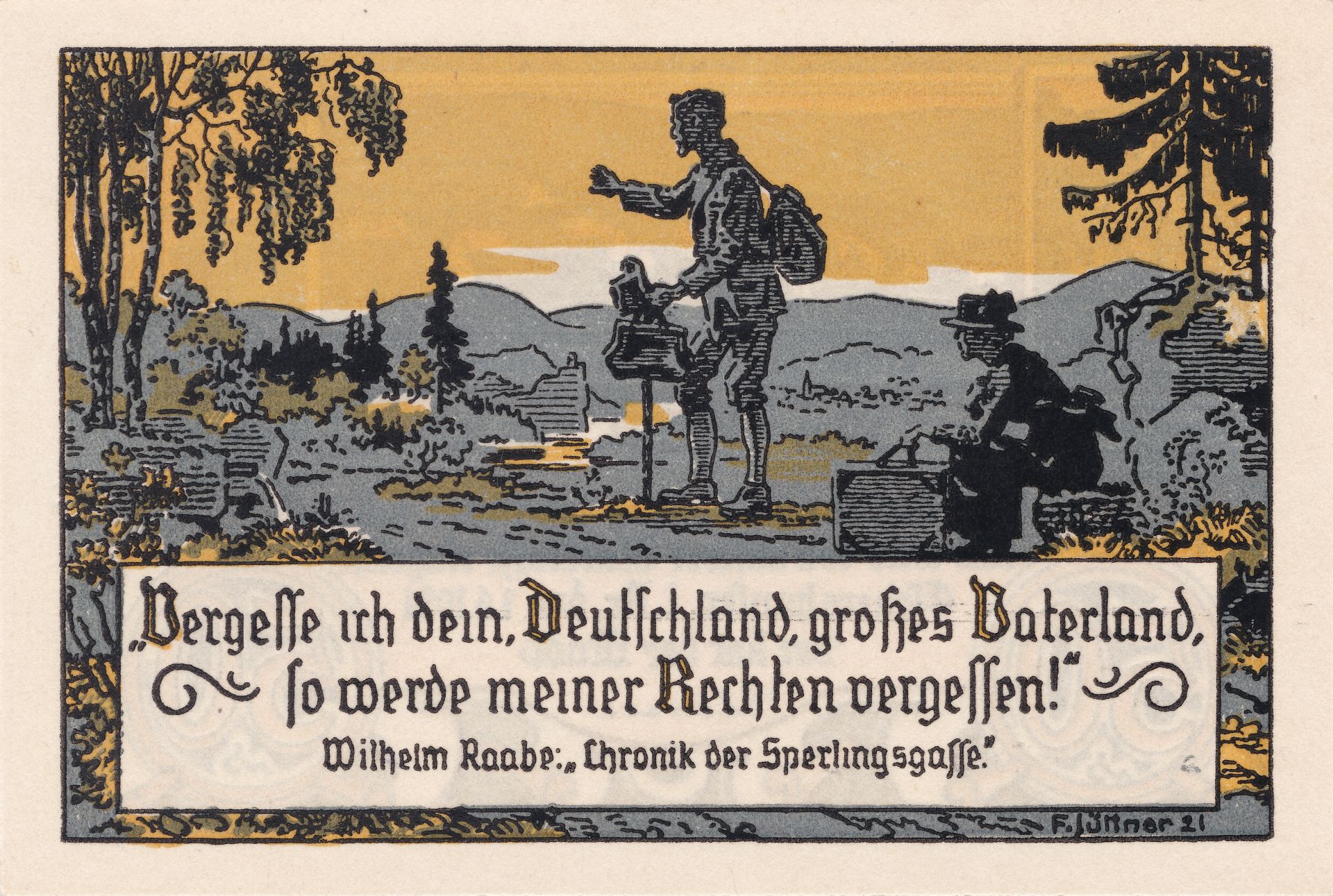 Notgeld der Stadt Eschershausen, Frontseite des 50-Pfennig-Scheins 1921